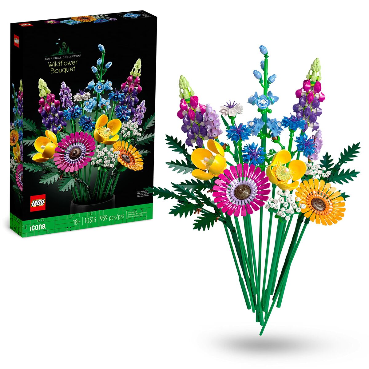 Statybos rinkinys Lego Icons 10313 Bouquet of wild flowers 939 Dalys