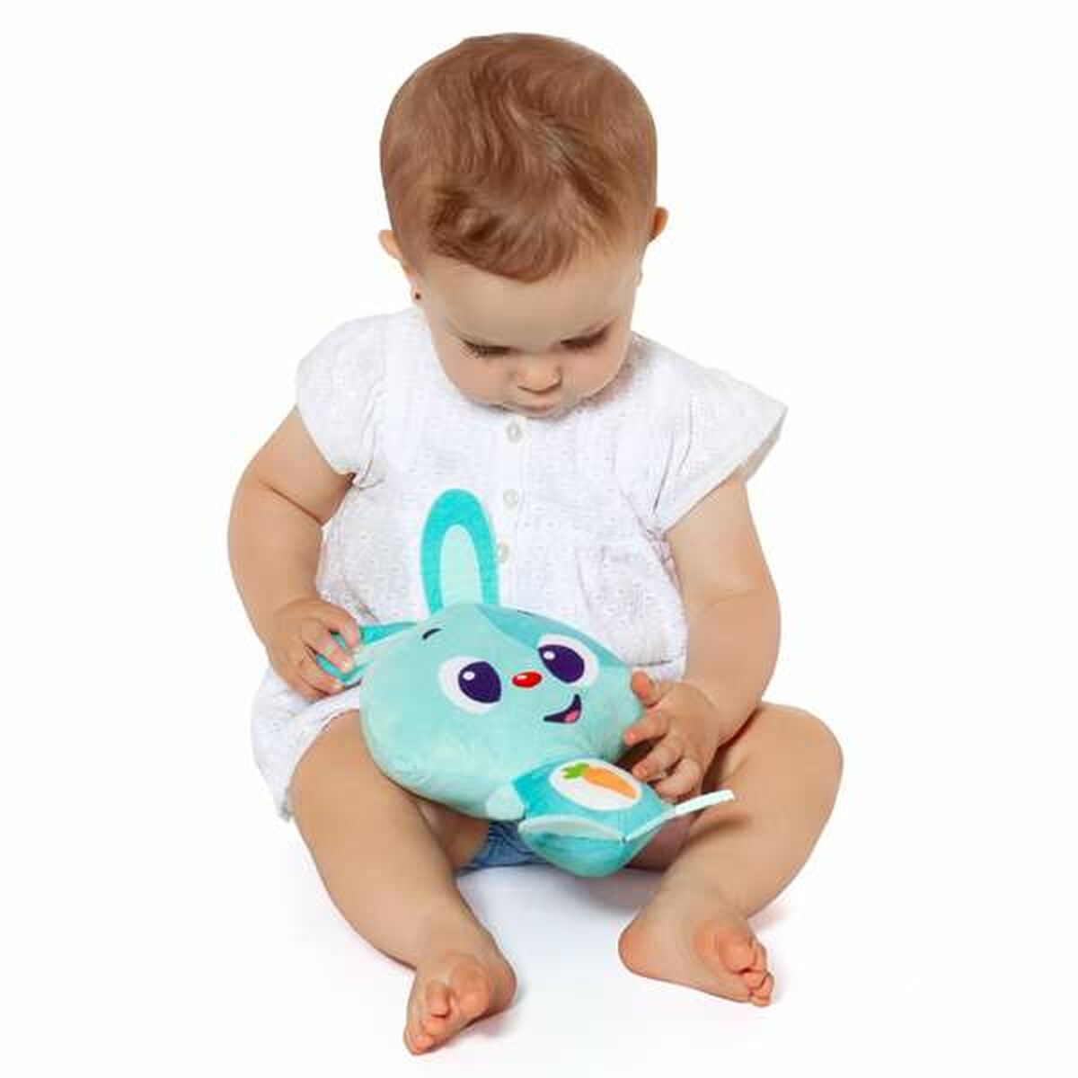 Pliušinis žaislas, leidžiantis garsus Moltó Gusy luz Baby Bunny Turkis 7,5 cm