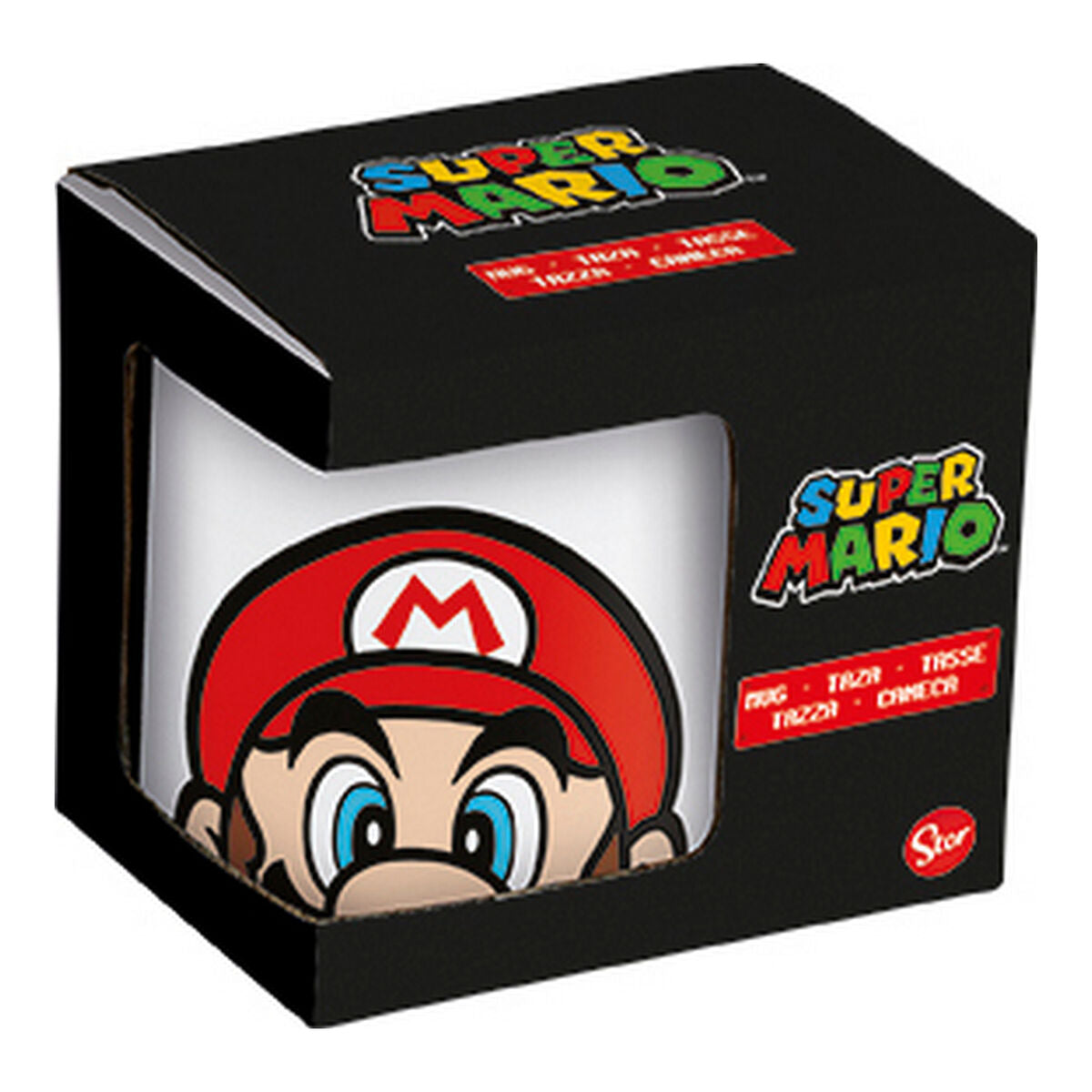 Puodelis Super Mario Balta Keramikinis Raudona (350 ml)