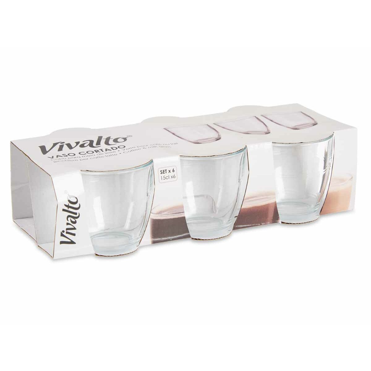 Stiklinių rinkinys Vivalto 505A-1/WH6 Skaidrus stiklas 150 ml (12 vnt.)