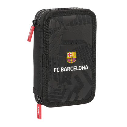 Dvigubo pieštuko dėklas F.C. Barcelona Black Juoda 12.5 x 19.5 x 4 cm 29 Dalys