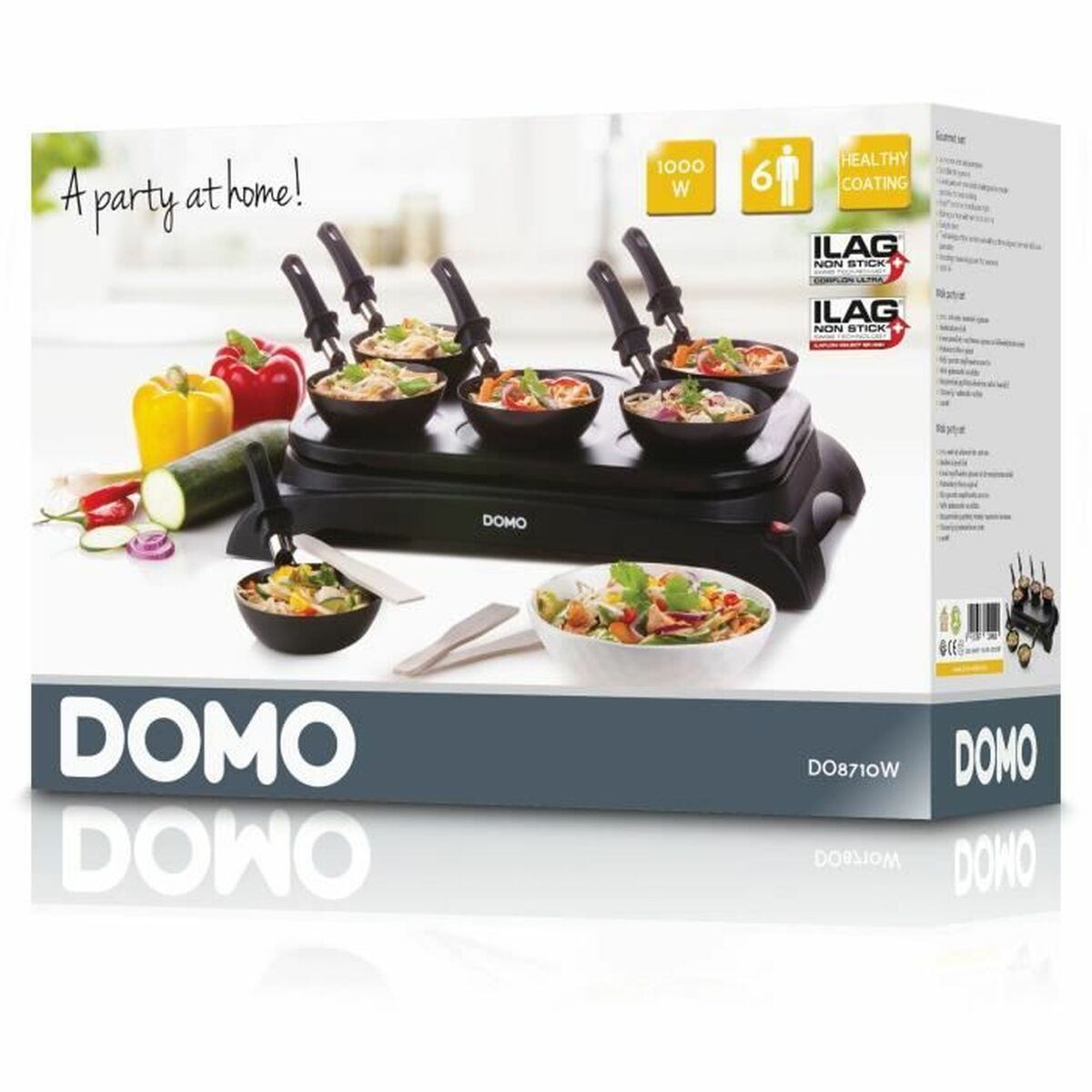 Wok keptuvė DOMO DO8710W 1000W Juoda