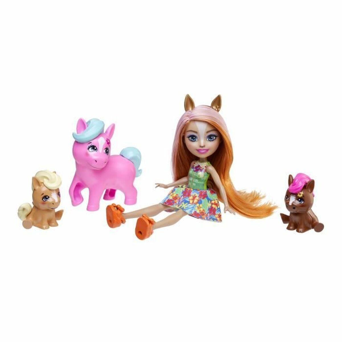 Lėlė kūdikis su priedais Enchantimals Pensee Family Pony