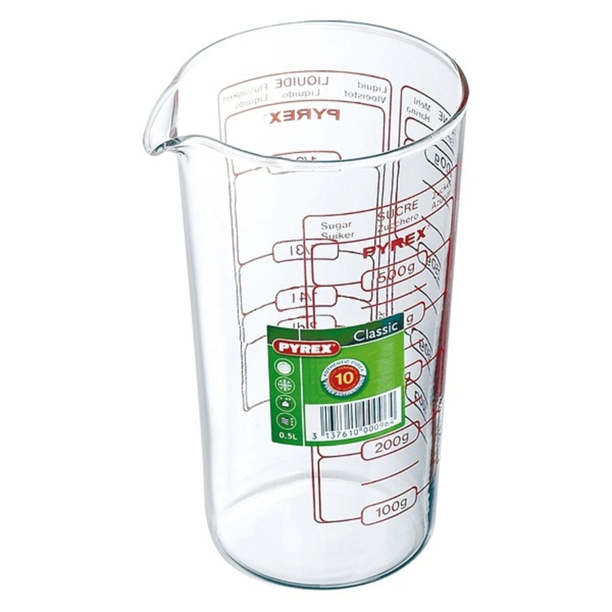 Stiklas Pyrex Classic Vidrio Skaidrus stiklas (0,5 L)