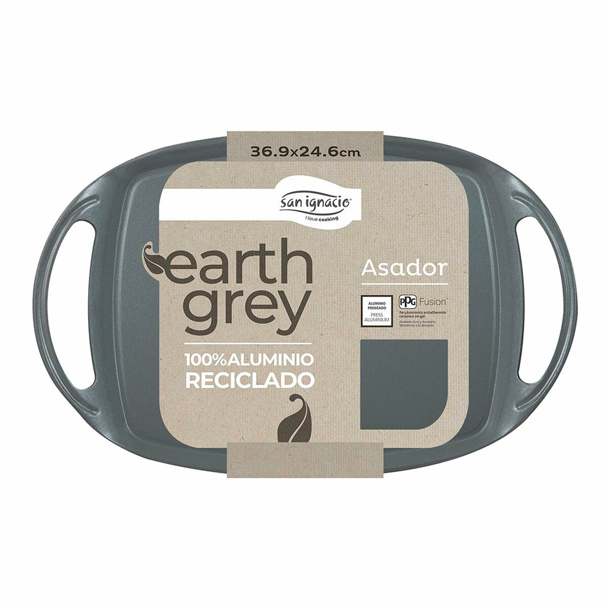 Barbekiu San Ignacio Earth Grey SG-6755 Pilka 36,9 x 24,6 cm Su rankenomis