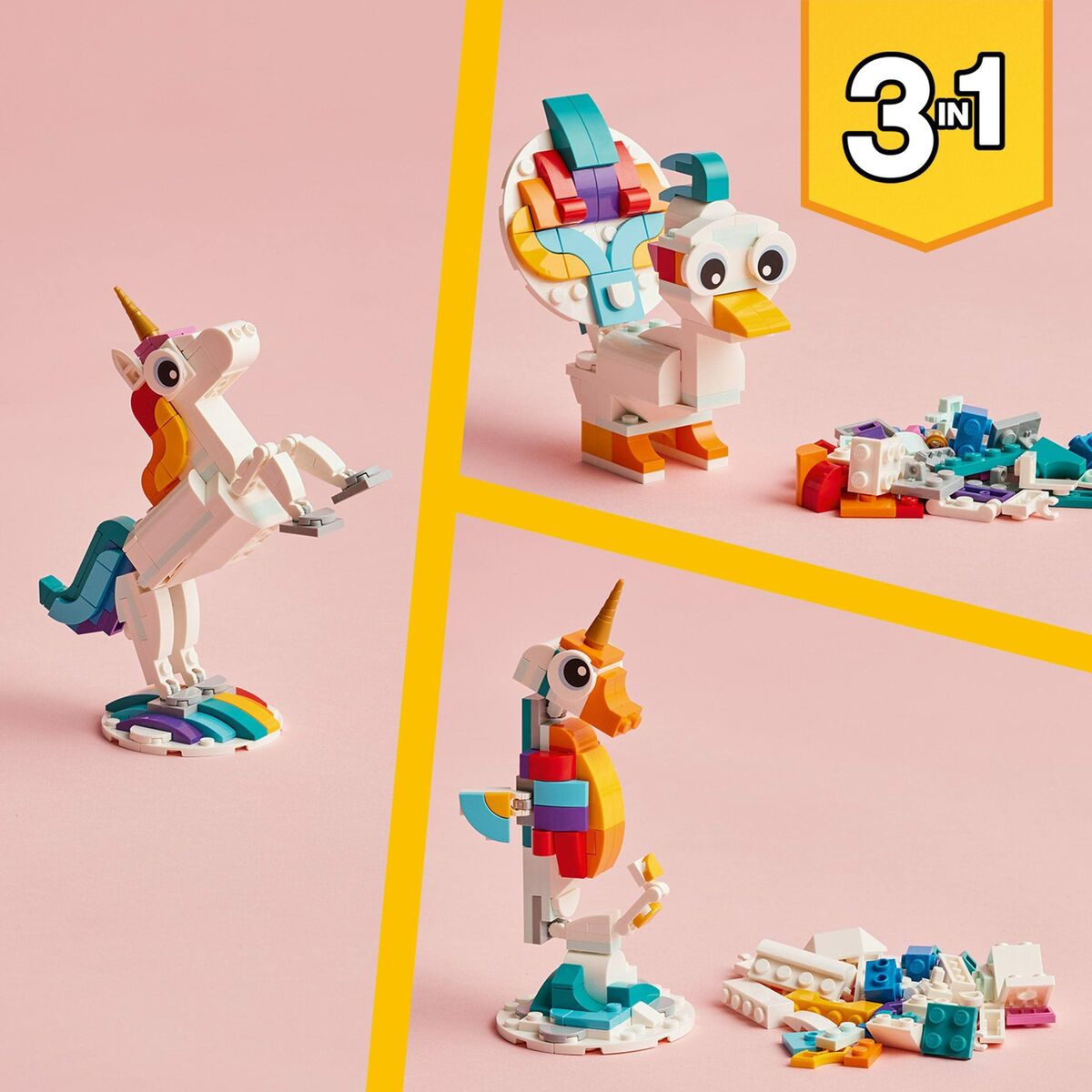 Statybos rinkinys Lego Creator Magic Unicorn 31140 3 viename 145 Dalys