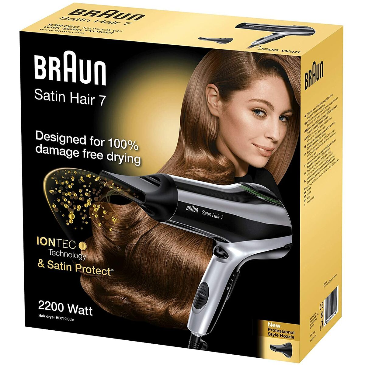 Plaukų džiovintuvas Braun Satin Hair 7 HD710 Juoda 2200 W Joninis