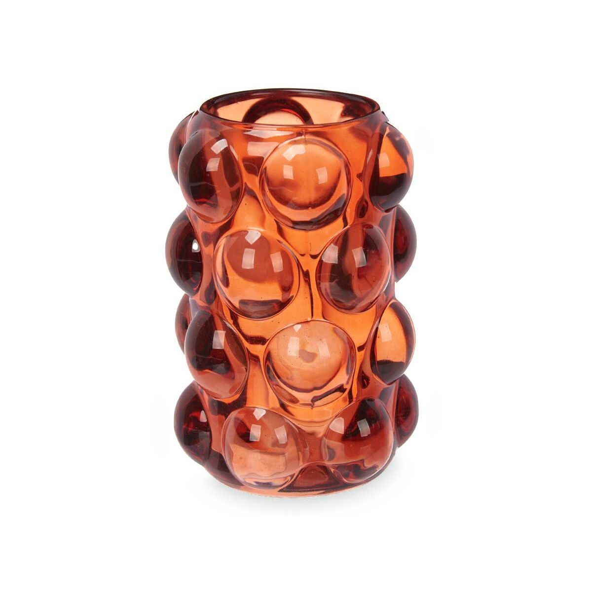 Žvakidė Mikrogranulės Oranžinė Stiklas 8,4 x 12,5 x 8,4 cm (12 vnt.)