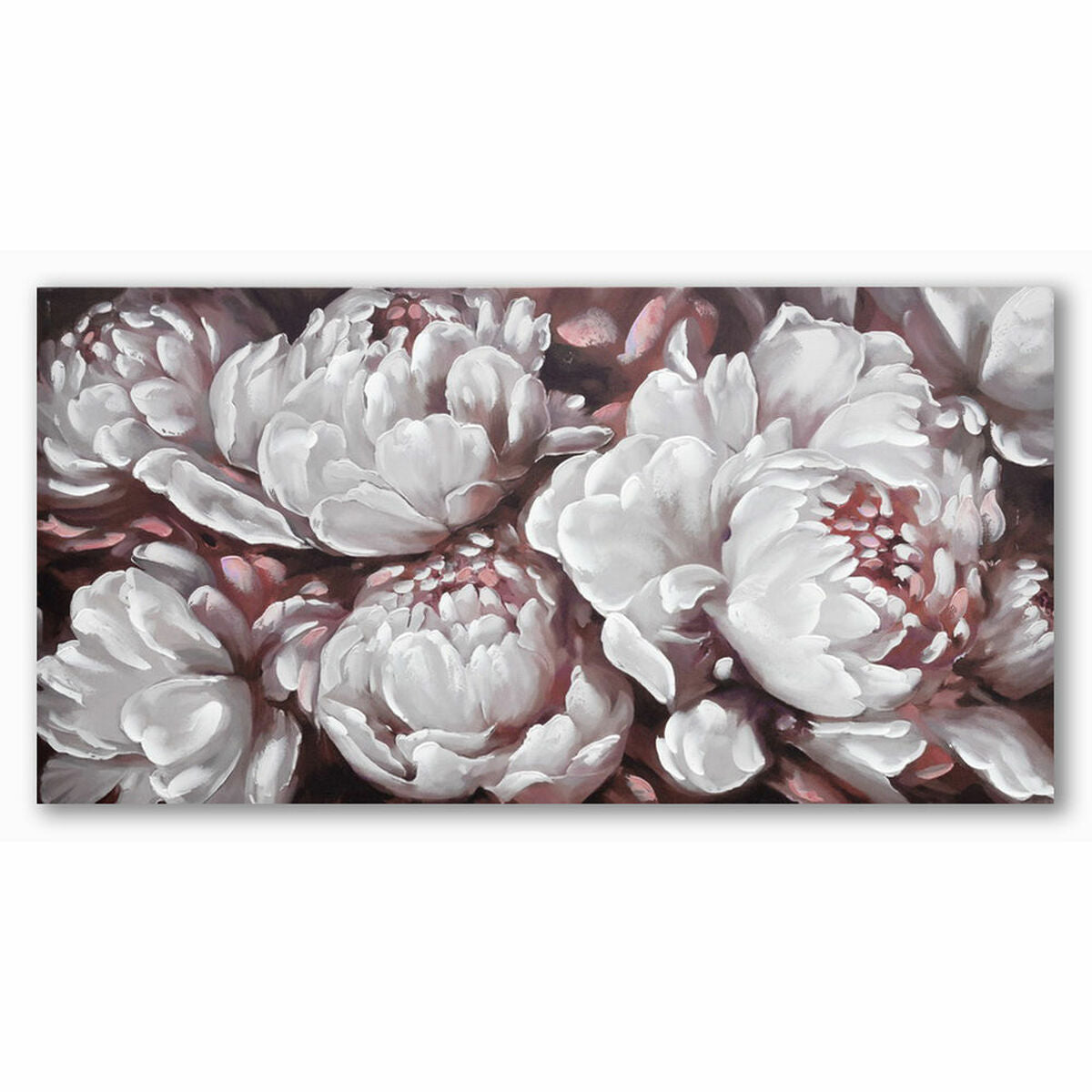 Paveikslas DKD Home Decor 120 x 3 x 60 cm Gėlės Romantiškas (2 vnt.)