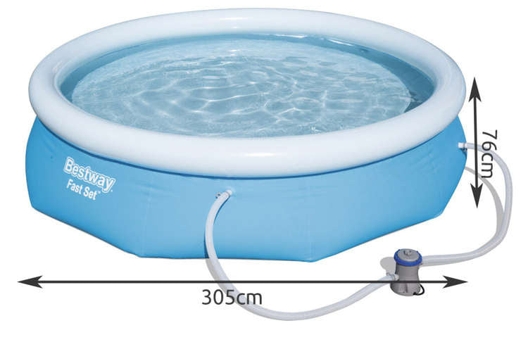 Išsiplėtimo baseinas su pompa 305x76cm - BESTWAY 57270