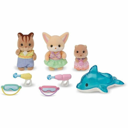 Lėlių namo priedai Sylvanian Families 5749 Nursery Friends Pool Fun trio