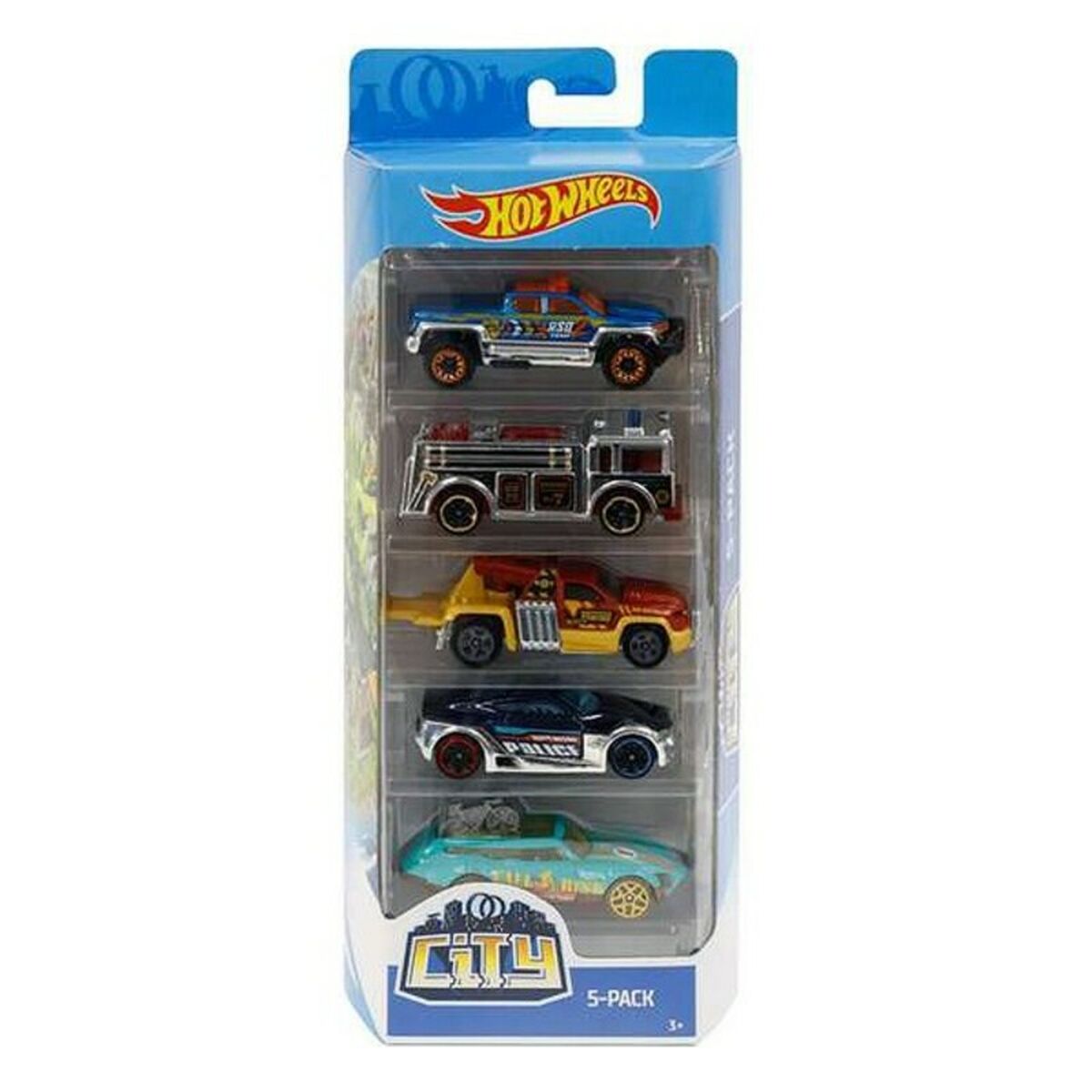 5 mašinėlių rinkinys Hot Wheels 1806 Spalvotas Oranžinė