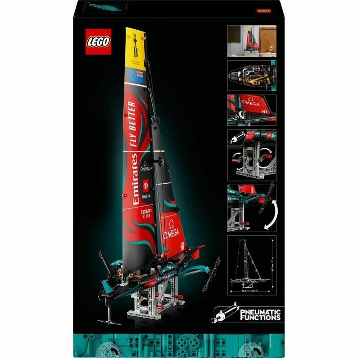 Statybos rinkinys Lego 42174 Yacht Emirates Team New Zealand AC75 Spalvotas