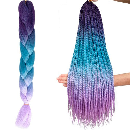Sintetinės plaukų pynės ombre blue/fio W10342