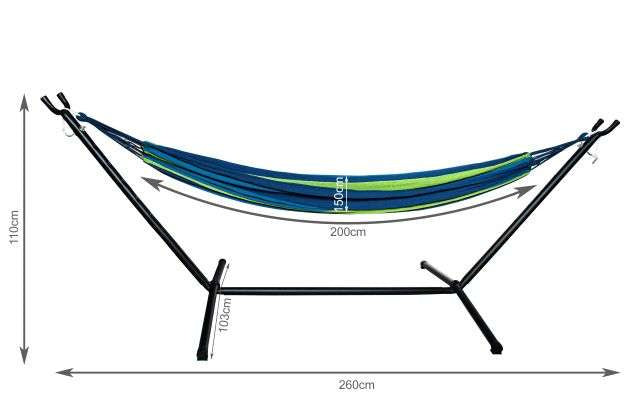 Sodo hamakas 200x150cm su rėmeliu