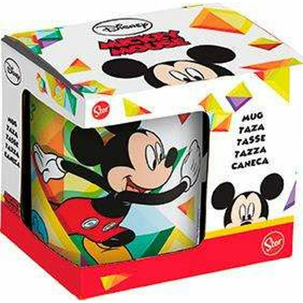 Puodelis Mickey Mouse Happy smiles Mėlyna Raudona Keramikinis 350 ml