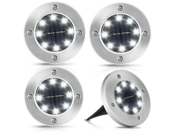 Solar disk garden lights twilight sensor 4vnt