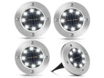 Solar disk garden lights twilight sensor 4vnt
