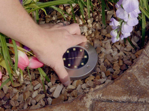 Solar disk garden lights twilight sensor 4vnt