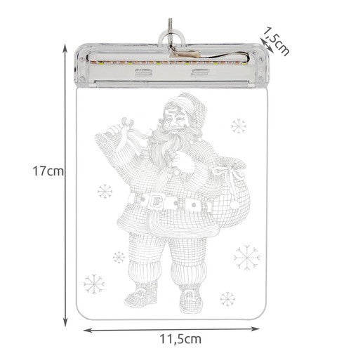 3D LED vitražas - Kalėdų Senelis