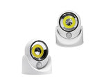 Led cob 360 baterijos lempa su judesio detektoriumi