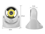 Led cob 360 baterijos lempa su judesio detektoriumi