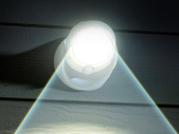 Led cob 360 baterijos lempa su judesio detektoriumi