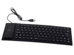 Silikono gumos klaviatūra juoda usb be triukšmo