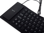 Silikono gumos klaviatūra juoda usb be triukšmo
