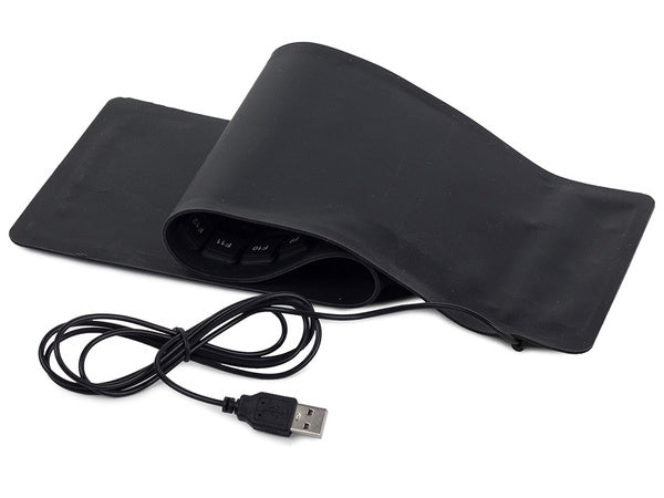 Silikono gumos klaviatūra juoda usb skaitmeninė