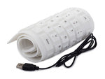 Silikono gumos klaviatūra balta usb skaitmeninė