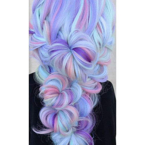 Sintetinių plaukų ombre mėlyna/violetinė Soulima 21366