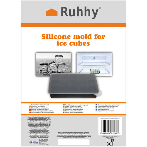 Ruhhy 20988 silikoninė ledo kubelių forma