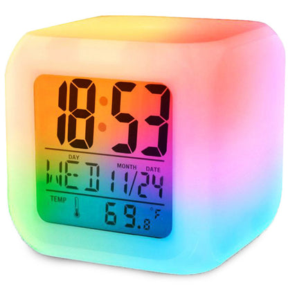 Žadintuvas lcd termometras chameleonas šviečiantis