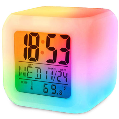 Žadintuvas lcd termometras chameleonas šviečiantis