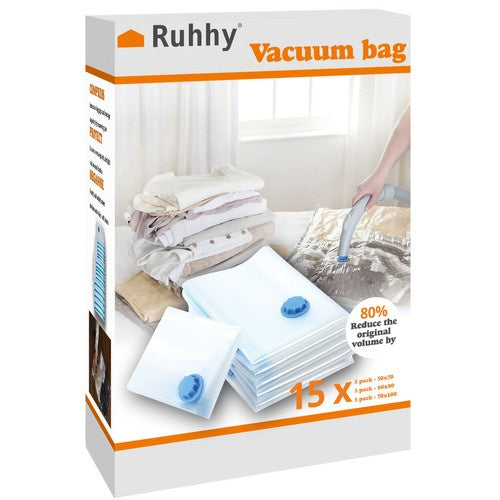Vakuuminių maišelių rinkinys iš 15 vienetų Ruhhy 22129