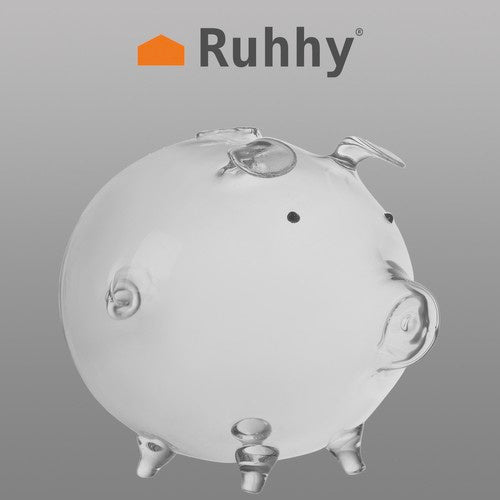 Piggy bank - stiklinė kiaulė Ruhhy 22588