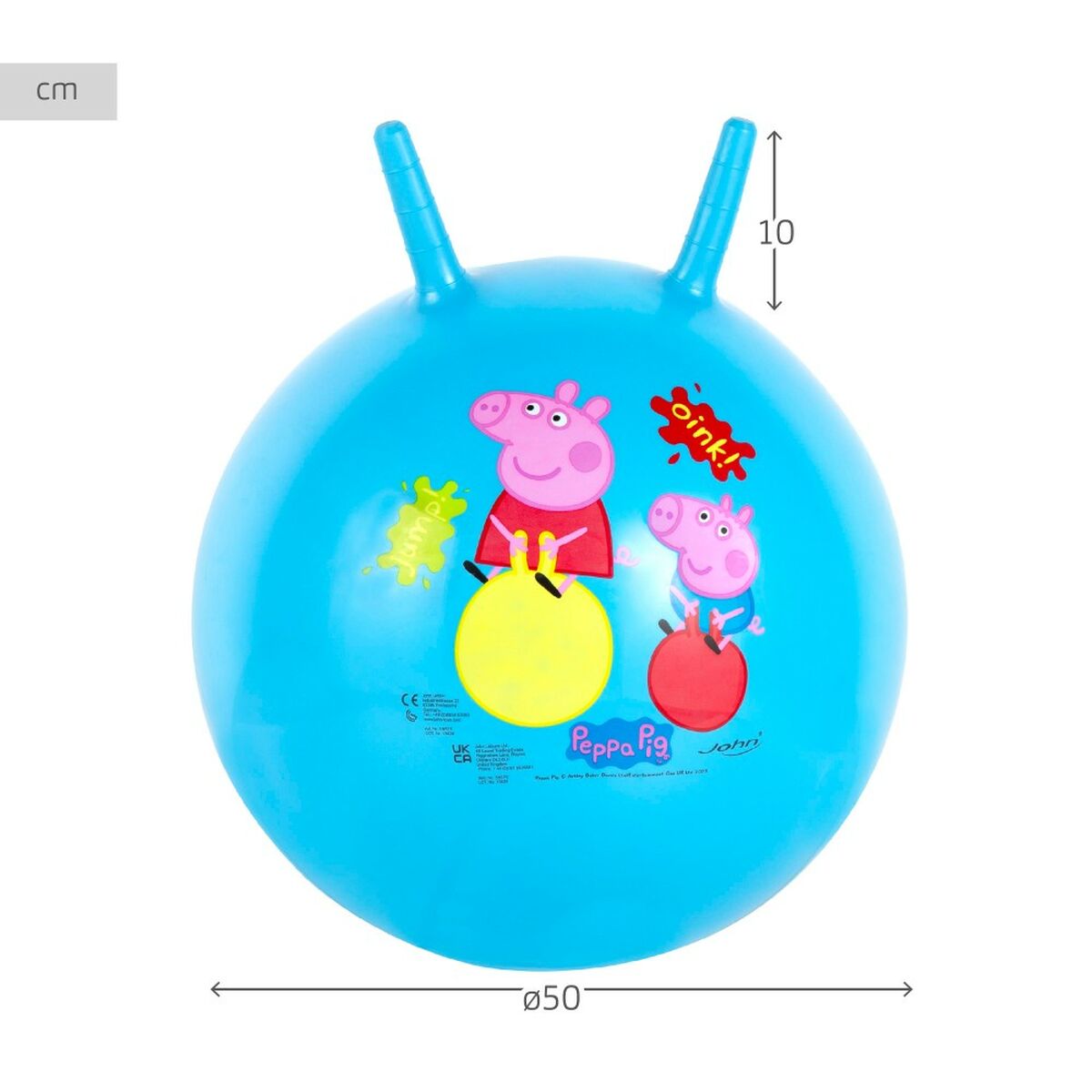 Lēkšana ar bumbu Peppa Pig Ø 45 cm Mėlyna (10 vnt.)