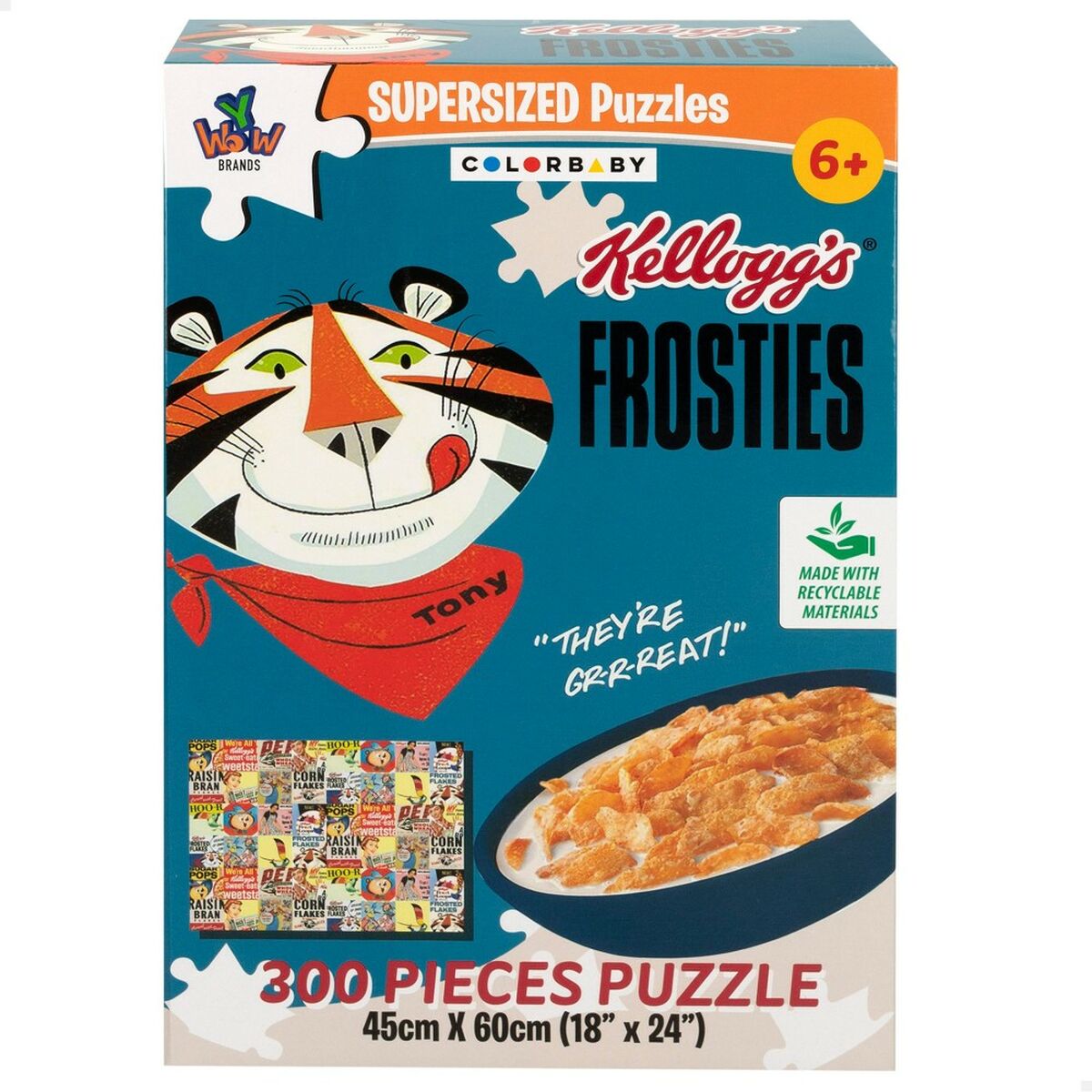 Dėlionė Colorbaby Kellogg's Frosties 300 Dalys 6 vnt. 60 x 45 x 0,1 cm