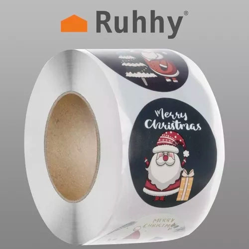 Kalėdiniai lipdukai - ritinys po 500vnt. Ruhhy 22328