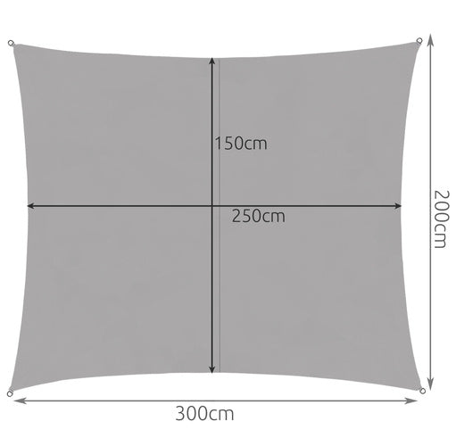 Šešėlinė burė 3x2m - pilka Gardlov 23162