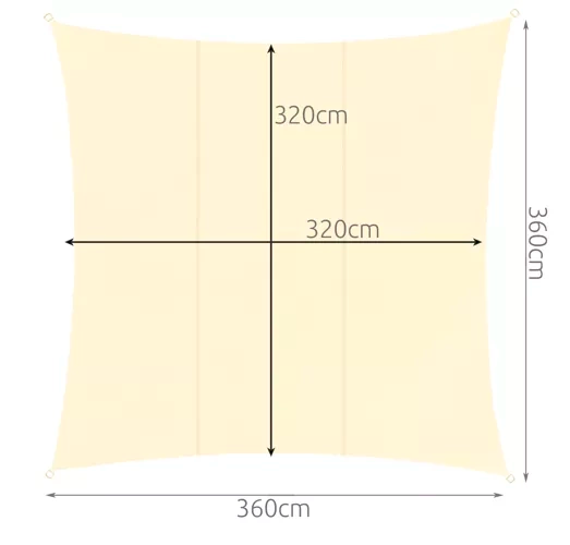 Šešėlinė burė 3,6x3,6 m Gardlov 23165