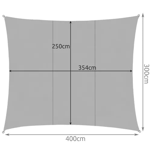 Šešėlinė burė 4x3m - pilka Gardlov 23143