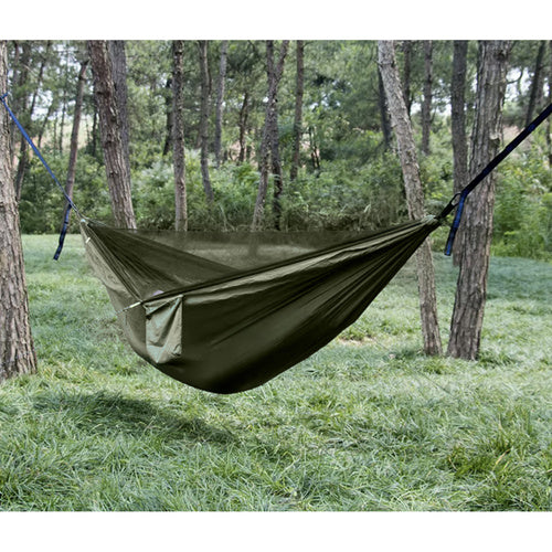 Turistinis hamakas su brezentu ir tinkleliu nuo uodų 260x140 cm