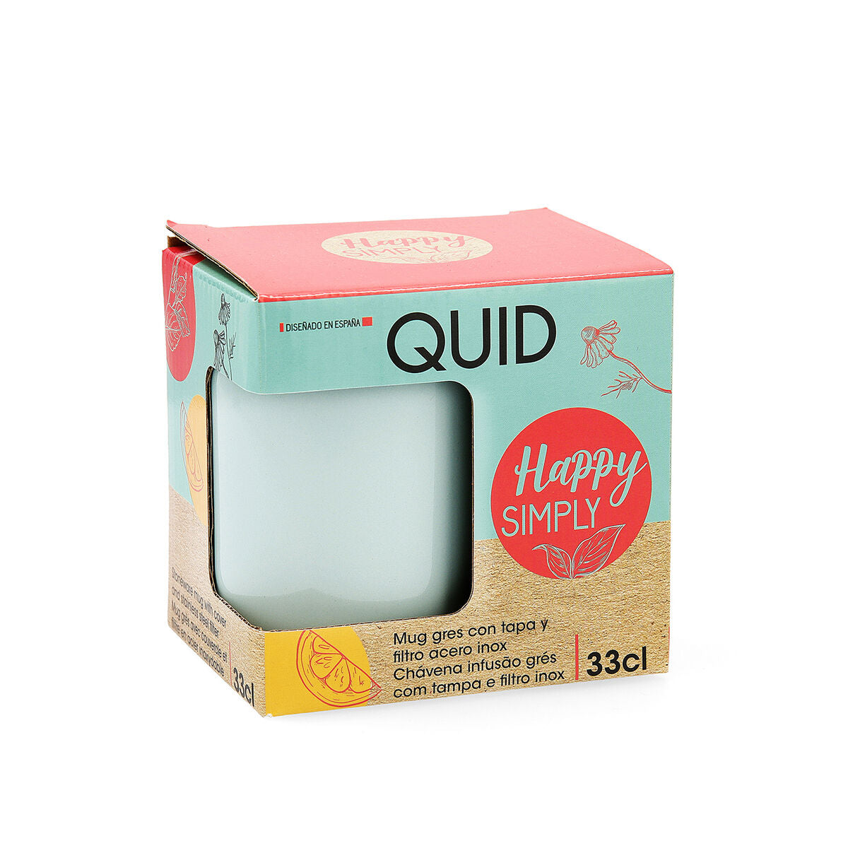 Puodelis Quid Happy Simply Filtras infuzijoms (330 ml) (12 vnt.)