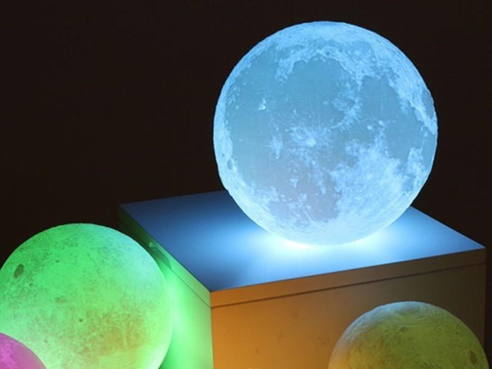 3d rgb mėnulio naktinė šviesa su nuotolinio valdymo pulteliu