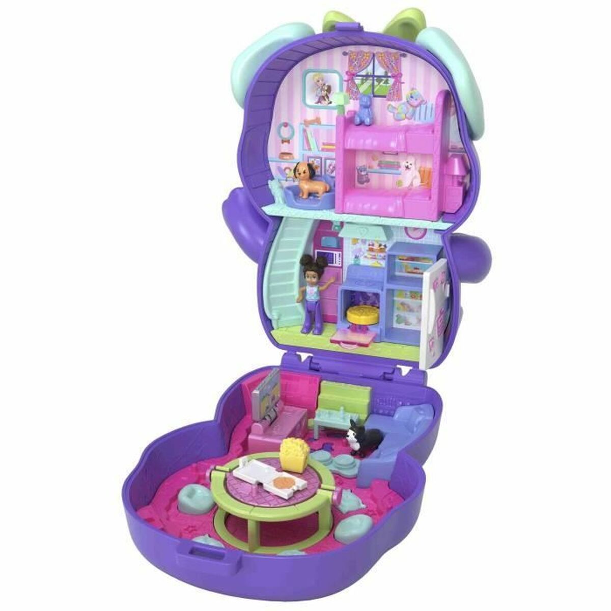 Playset Polly Pocket PUPPY PYJAMA PARTY BOX