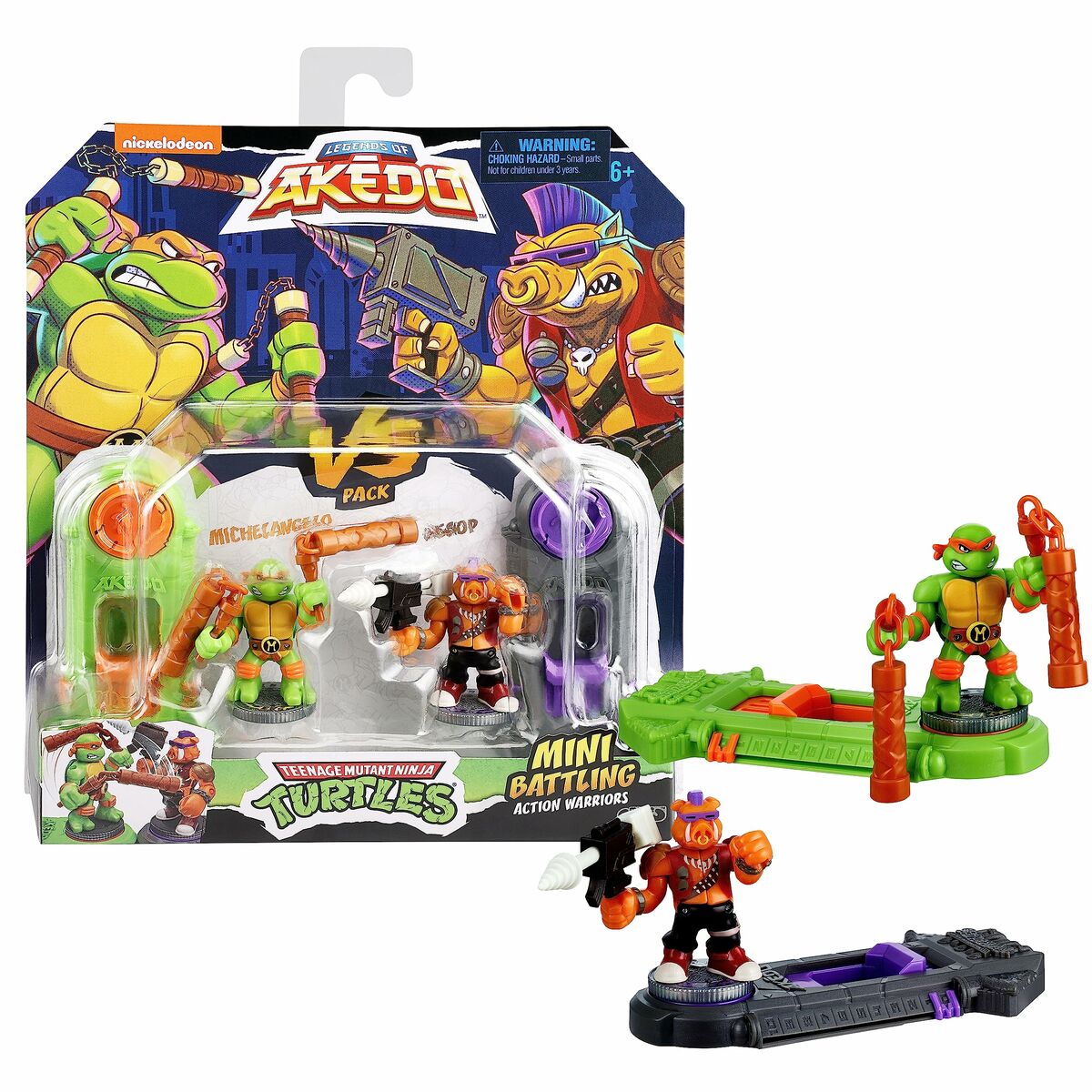 Figūrėlės Teenage Mutant Ninja Turtles Legends of Akedo: Michelangelo vs Evil Bepop