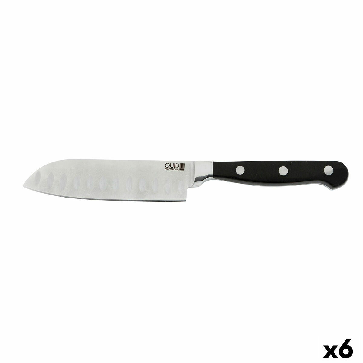 Santoku peilis Quid Professional Inox Chef Black Juoda Metalinis (13 cm) (Pack 10x)