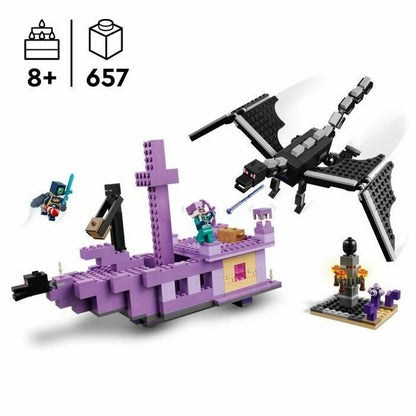 Statybos rinkinys Lego Ender Dragon & Ship Spalvotas